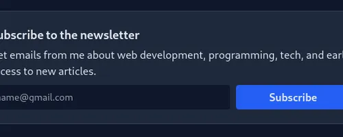 Subscribe Newsletter Component